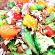 ミートローフでヘルシー温野菜サラダ