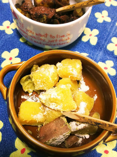 さつま芋のきなこかけ*炊飯器蒸しで-レシピのメイン写真