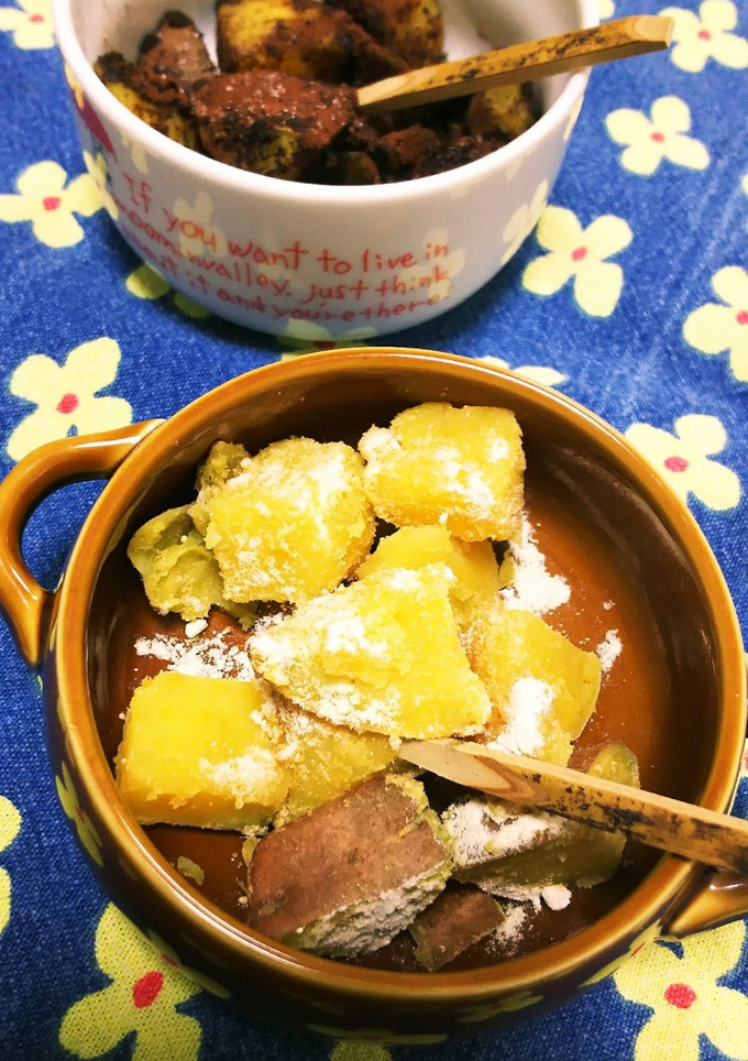 さつま芋のきなこかけ*炊飯器蒸しで-レシピのメイン写真