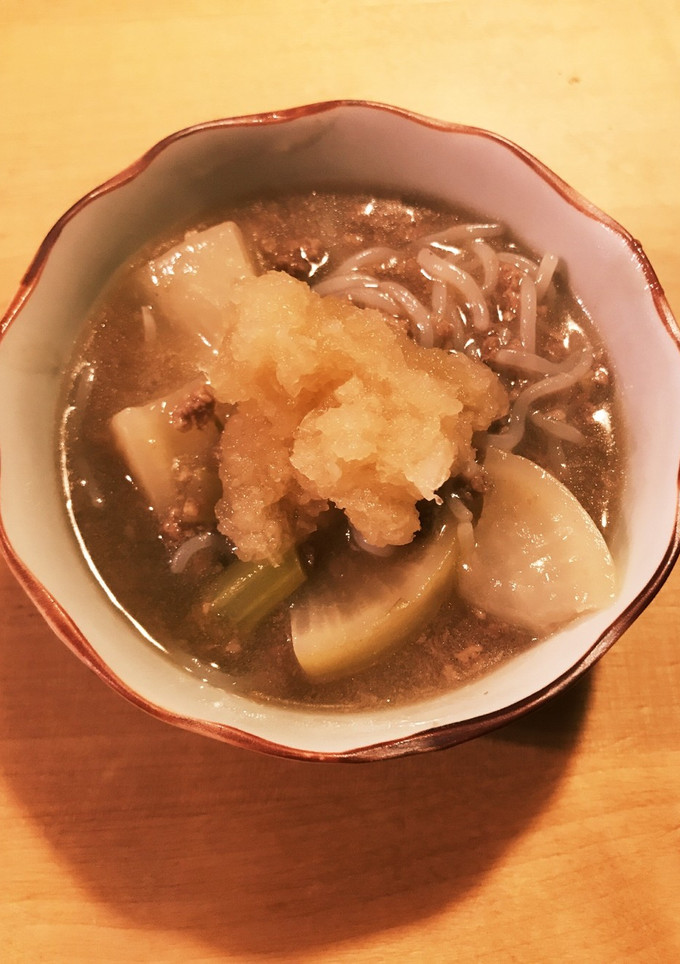 W大根　ひき肉と大根煮こぶおろしかけ-レシピのメイン写真