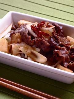 牛肉と長芋ピリ辛コク炒め-レシピのメイン写真