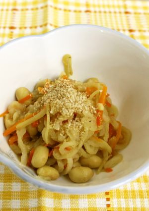 大豆と切り干し大根のしょうがみそ炒め-レシピのメイン写真
