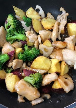 栄養タップリ！鶏肉と根野菜の甘辛煮☆-レシピのメイン写真