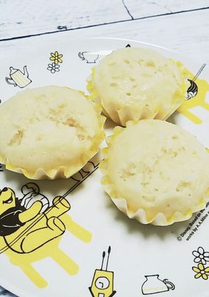 離乳食♡HMでもちふわお豆腐蒸しパン-レシピのメイン写真