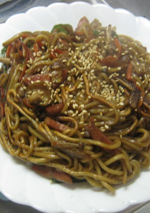 ごぼう焼きそば (甘口醤油味)-レシピのメイン写真