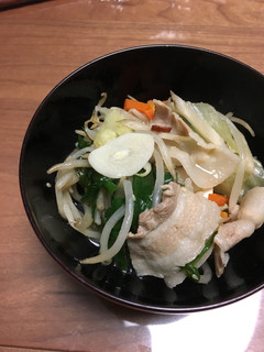 豚ばら肉の鍋(もつ鍋風)-レシピのメイン写真
