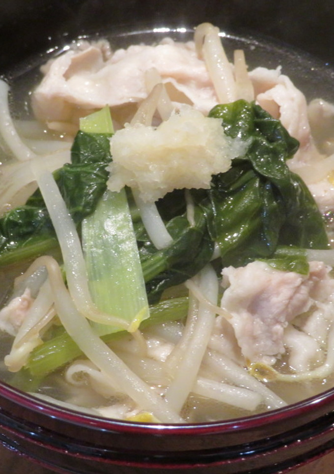 豚肉ともやしの和風スープ-レシピのメイン写真