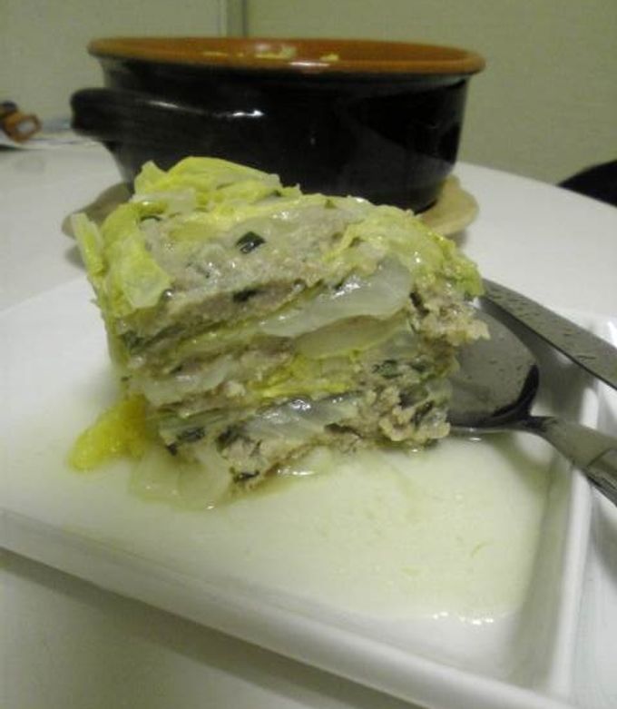 白菜とひき肉の重ね蒸し-レシピのメイン写真