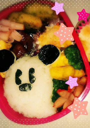 キャラ弁当　簡単　オバケミッキー☆-レシピのメイン写真