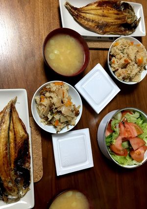 鶏肉ときのこ(or山菜)の炊き込みご飯-レシピのメイン写真