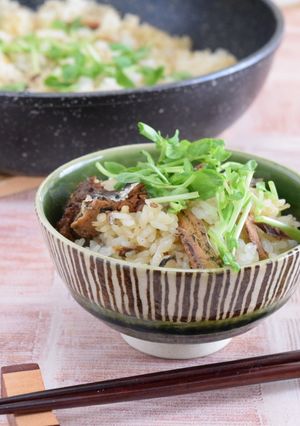 さんまのフライパン炊き込みご飯-レシピのメイン写真