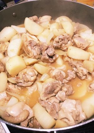 ほっこり！長芋と鶏の味噌煮-レシピのメイン写真