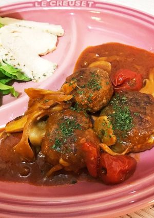煮込みハンバーグ-レシピのメイン写真