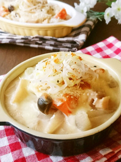 味噌クリームシチューラーメングラタン♡-レシピのメイン写真