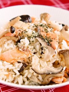 きのこと鮭の洋風炊き込みご飯-レシピのメイン写真