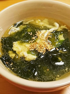 いちばん簡単!ワカたまスープ☆-レシピのメイン写真
