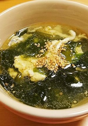 いちばん簡単!ワカたまスープ☆-レシピのメイン写真