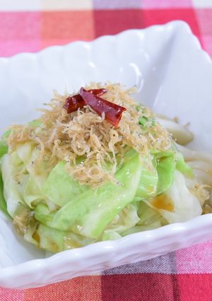レンジキャベツのじゃこソース-レシピのメイン写真