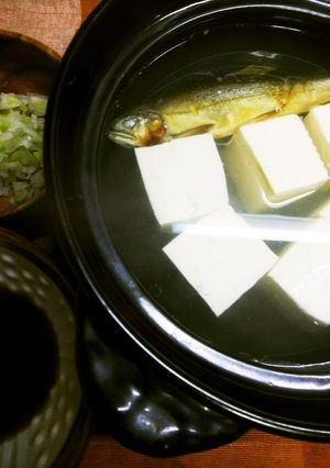 シンプルだけど絶品!鮎の干物DE湯豆腐♪-レシピのメイン写真
