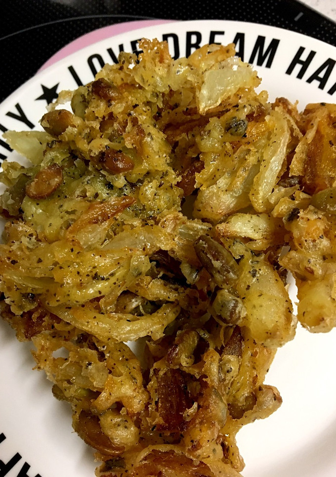 柿と枝豆と玉ねぎのかき揚げ-レシピのメイン写真