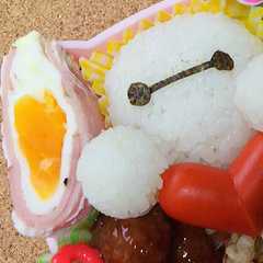 รูปของ お弁当の隙間にオススメ！レンジでハム卵♪