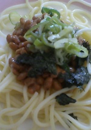 ECO葱でおいしい納豆スパゲッティ-レシピのメイン写真