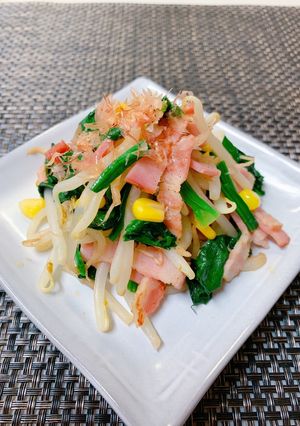 副菜★ポパイベーコンwithコーンもやし-レシピのメイン写真