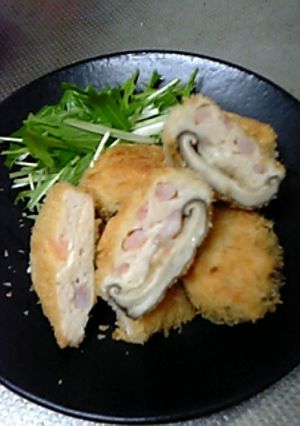 椎茸の詰め物フライ☆椎茸×はエビカツで♪-レシピのメイン写真