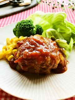 朝でも手ごねで時短煮込みハンバーグ-レシピのメイン写真