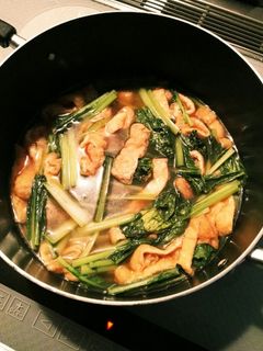 おうち居酒屋★小松菜と油揚げのさっと煮★-レシピのメイン写真