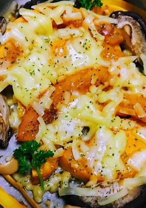 バターナッツ南瓜と椎茸のチーズ焼き♪-レシピのメイン写真