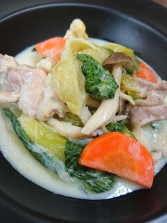 ★鶏肉とチンゲン菜のクリーム煮★-レシピのメイン写真