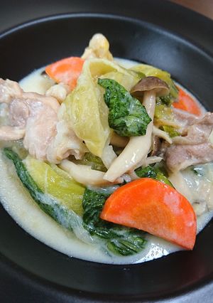 ★鶏肉とチンゲン菜のクリーム煮★-レシピのメイン写真