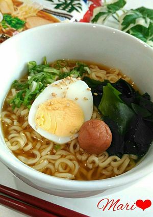 サッポロ一番～しょうゆ味～とろみ梅わかめ-レシピのメイン写真