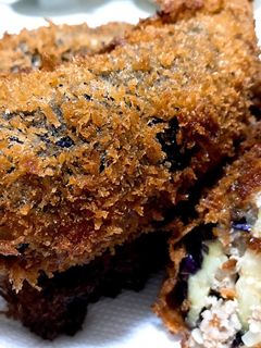 ビックリ!まるごと!なすの挟み揚げ-レシピのメイン写真