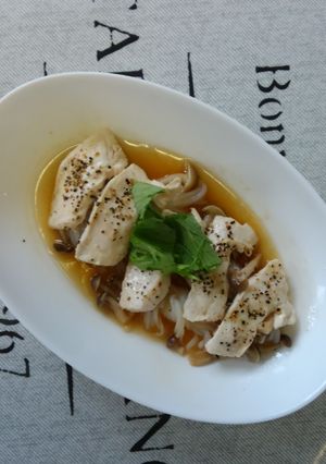 チンするだけ！鶏肉のきのこ蒸し♪-レシピのメイン写真