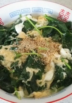 三つ葉たっぷりかきたまラーメン-レシピのメイン写真