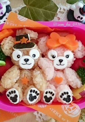 キャラ弁★ダッフィーのハロウィン弁当-レシピのメイン写真