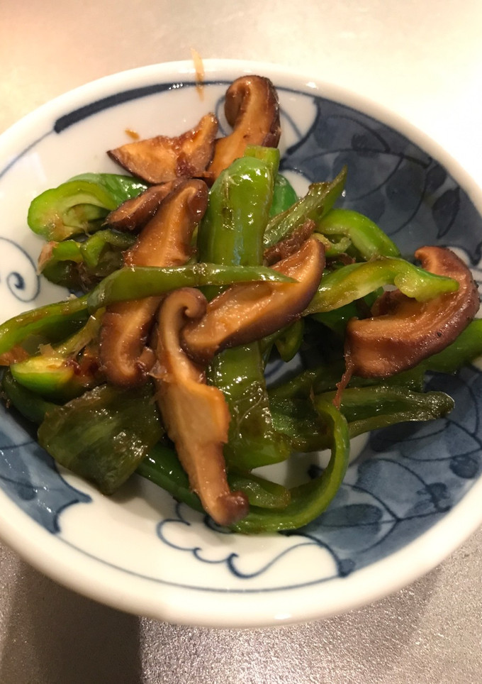 ピーマンと椎茸のさっぱりおかか炒め-レシピのメイン写真