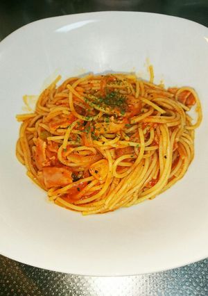★バジルが香るトマトのスパゲティ★-レシピのメイン写真