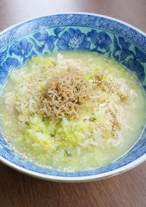 塩らーめんで、白菜＆縮緬山椒でとろみあん-レシピのメイン写真