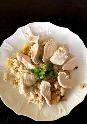 ゆで鶏肉の炒飯♪-レシピのメイン写真