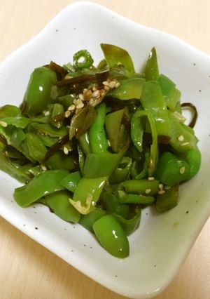ピーマンの塩昆布和え-レシピのメイン写真