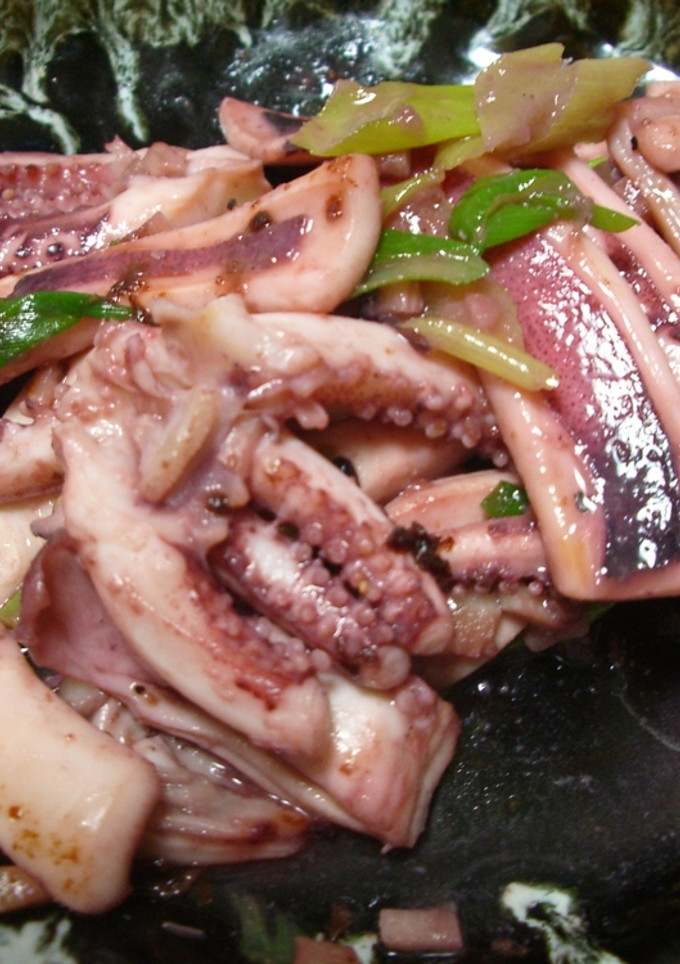 イカと青ねぎのにんにく炒め-レシピのメイン写真