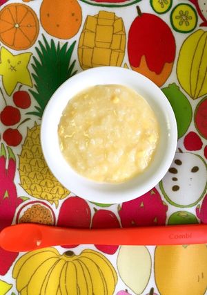離乳食 中期～トロトロ卵黄がゆ～-レシピのメイン写真
