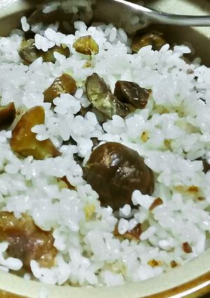 アウトドア飯　市販の甘栗で簡単土鍋ご飯-レシピのメイン写真