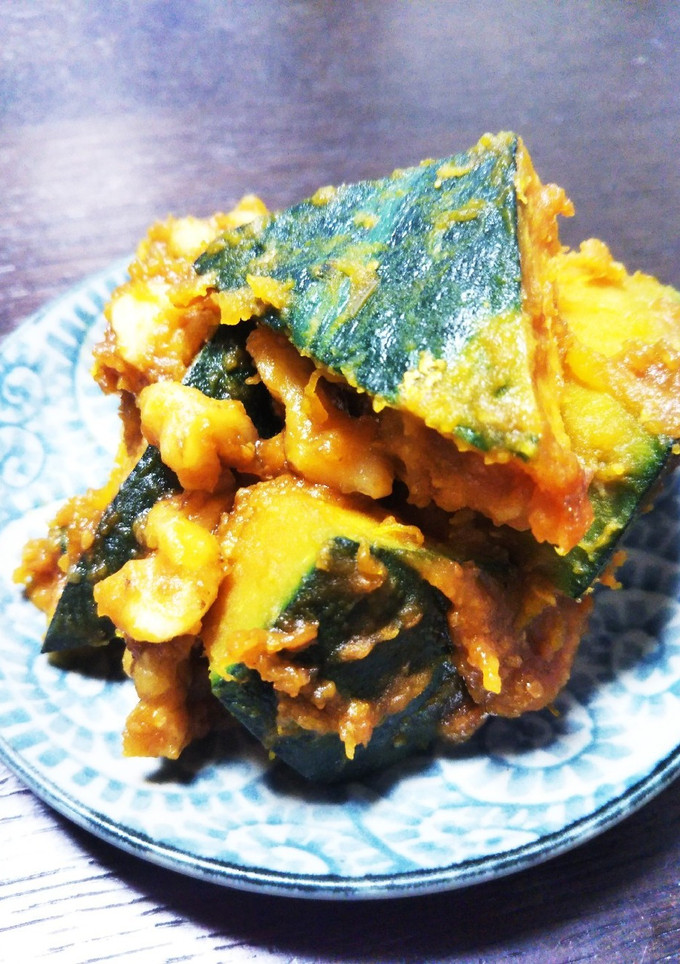 かぼちゃと胡桃の味噌和え-レシピのメイン写真