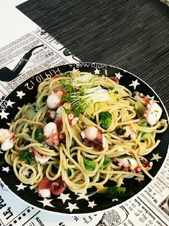 タコと白菜と海苔のペペロンチーノ-レシピのメイン写真