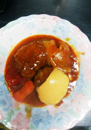 簡単煮込みハンバーグ！-レシピのメイン写真