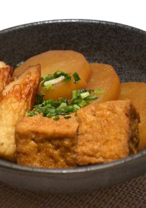下茹で無し10分で簡単大根と厚揚げの煮物-レシピのメイン写真